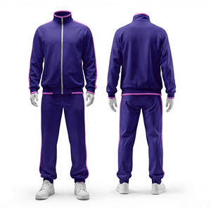 ชุดวอร์มซิปแจ็คเก็ตและกางเกงขายาวสำหรับผู้ชาย ผู้หญิง และเยาวชน ชุดทีมสำหรับฝึกซ้อม - Product Image 5