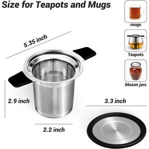 Filtro a Sfera Riutilizzabile in Acciaio Inossidabile a Maglia Fine per Tè Sfuso, Infusore e Colino Resistente al Calore - Product Image 2