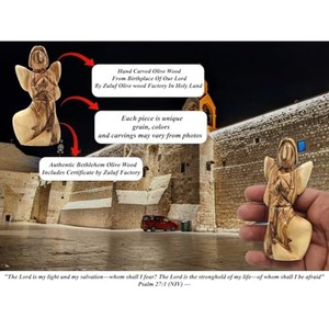 Sculpture d'ange gardien en bois de Sheesham pour table |   Figurines en bois indiennes artisanales, écologiques et durables, Aqudus Saleem - Product Image 4