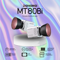 DENGWEI MT80Bi 80W Lampe vidéo COB bicolore portable 2700K-6500K CRI 96+ Lumière LED portable pour photographie en extérieur et en studio