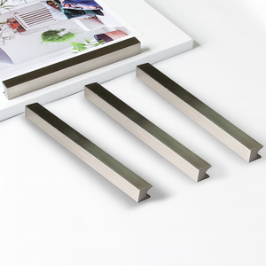 Modern Minimalist Eco-Friendly Aluminum Alloy Rectangular Cabinet Handle Hardware Products Brushed <b>Drawer</b> <b>Pull</b> Wardrobe - Product Image 3