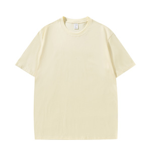 T-shirt personnalisé 100 % coton à col rond sans couture pour homme, coupe ample, grande taille, uni, décontracté, 240 g/m², tricoté, écologique, respirant - Product Image 3