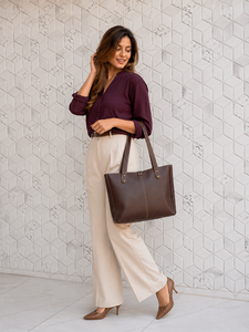 Latest Designer 2026 Genuine Leather Tote Bag Stylish Purse Real Leather Hot Sale Designer <b>Big</b> Size Bags for Women's Multi Use - Product Image 2