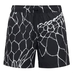 Men's <b>Black</b> Geometric Print <b>Board</b> Shorts Quick Dry Drawstring Casual Swimwear Short Length Mid Waist Polyester - Product Image 4