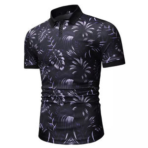 Chemise Homme en Jersey Uni 100% Polyester de Haute Qualité, Imprimée par Transfert Thermique, 200g, Tricotée, Séchage Rapide, Boutonnée sur le Devant, avec Logo - Product Image 2