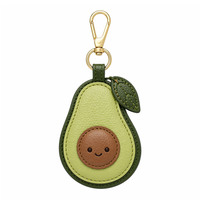 Colgante de Cuero 3D Hecho a Mano con Forma de Aguacate para Decoración de Bolsos de Verano