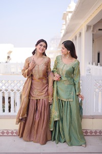Traje Salwar Kameez Étnico Tradicional Indio para Bodas, de Primera Calidad a Bajo Precio, para Mujer, Traje Elegante de Georgette - Product Image 5