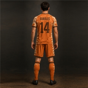 Nouveaux uniformes de football personnalisés, uniformes de football complets pour hommes, conçus sur mesure, uniformes de football de couleur unie avec service OEM - Product Image 3