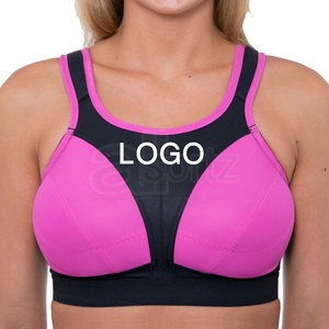 Alta calidad de alto impacto acolchado Push Fitness espalda cruzada gimnasio Yoga entrenamiento Sujetador deportivo mujeres de talla grande encaje hecho Bangladesh - Product Image 3