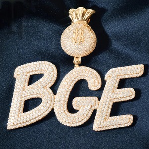 จี้เพชรโมอิสซาไนต์รูปตัวอักษรแบบ Iced Out เงินแท้ 925 สไตล์ฮิปฮอป  ผ่านการทดสอบเพชร  จี้แบบ Rapper Bust Down - Product Image 5
