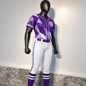 Conjunto de Uniforme de Softbol Unisex, Personalizable con Logotipo, Número y Nombre, para Equipos Escolares, Universitarios y de Club, Manga Corta, Cierre de Botones, 100% Poliéster - Product Image 6