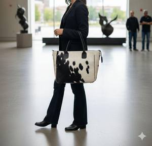 Bolso Tote de Cuero Genuino para Mujer, 100% Cuero Genuino Hecho a Mano, Color Sólido, Cierre de Cremallera, Uso Diario, Personalizable LTB-0449 - Product Image 2