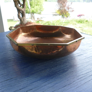 Tazón de cobre de alta calidad y diseño moderno para servir comida, vajilla, decoración de mesa, regalo de Navidad, procedente de la India, a bajo precio. - Product Image 1