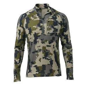 Men <b>Camo</b> Hunting Baselayer Quarter Zip Long Sleeve Tactical Shirt Breathable Thermal Performance Outdoor Sports Apparel - Product Image 1