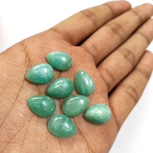 Amazonita Natural, Corte Pera, Cabujón Pulido, Gema Suelta para Fabricación de Joyas, Anillos, Colgantes, Proveedor de Gemas al por Mayor B2B - Product Image 1