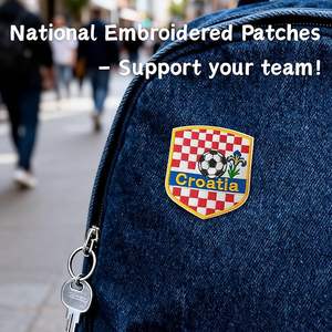 Parche Bordado Termoadhesivo con la Bandera de Croacia, Escudo Nacional para Fútbol - Product Image 3