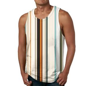 CANBELLO SPORTS <b>Men's</b> Solid Sleeveless Tank Top O-Neck Knitted <b>Stretchy</b> Breathable Casual Fit 100% Polyester Sublimation Print - Product Image 4