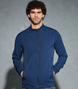 Soft <b>Shell</b> Windbreaker Bomber Jacket Zipper Closure Breathable Pockets Outdoor Everyday Wear - Product Image 1