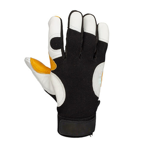 Hot Sale Driving Sport Men Safety Mechanic Working <b>Glove</b> Sheepskin Yellow White Leather Industrial Work <b>Gloves</b> - Product Image 2