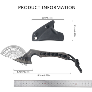 Cuchillo para Pizza Táctico Portátil Mini con Mango de Madera en Forma de K, Hoja de Acero Forjado de 9 Pulgadas, Grado Industrial para Cortar Pizza - Product Image 2