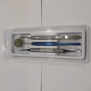 Kit d'examen dentaire manuel professionnel, cure-dents à manche creux, acier inoxydable, instruments dentaires de haute qualité, certifiés CE - Product Image 3