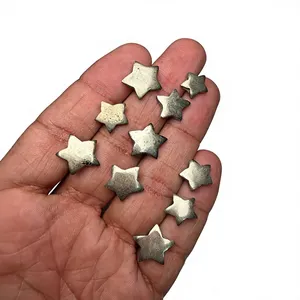 Pirita Natural, Corte Estrella Plateada/Acero, 10-15mm, 65CT, 10 Piezas, Gema Suelta con Juego de Color para Joyería, Zehra Gems Jewellery - Product Image 1