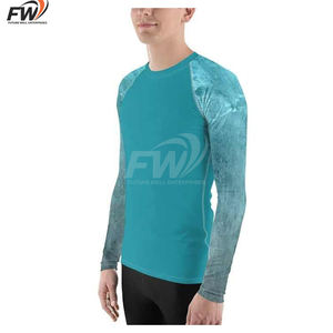 Rashguard de compresión de manga larga para hombre con paneles laterales, sublimado con logo personalizado al por mayor para MMA y BJJ. - Product Image 5