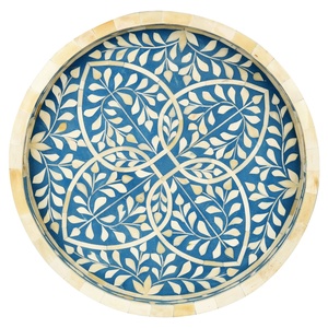 Bandeja de Servir de Hueso Hecha a Mano, Sostenible, Ecológica, Elegante, Estilo Bohemio Moderno, Diseño con Incrustaciones de Hueso, Desechable, Personalizable para el Hogar - Product Image 1