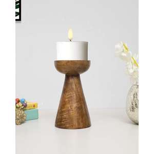 Modern Design Wooden Candle Holder with Minimalist Style Smooth Polished Surface Stable Base <b>for</b> Home Decor Use <b>for</b> Export <b>Sale</b> - Product Image 2