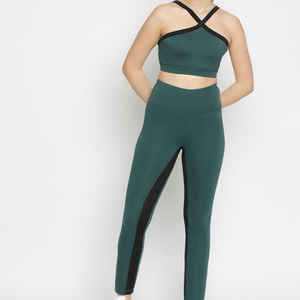Training High Quality Sports <b>Bra</b> High Waist Leggings Suit Long Sleeve Workout Wear Gym Sportswear Women Fitness Clothes Yoga Set - Product Image 4