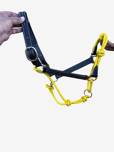 Harnais hybride en cuir premium teint en tambour pour chevaux d'écurie, avec rembourrage en cuir souple, équipement équestre - Product Image 5