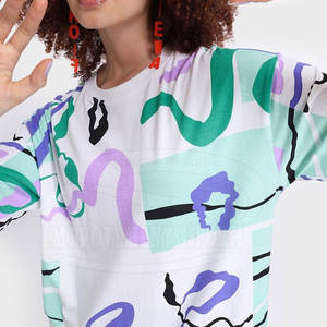 Camisetas de algodón para mujer para verano Loose Fit Ecológico Nuevo estilo Impresión por sublimación Ropa de calle - Product Image 5