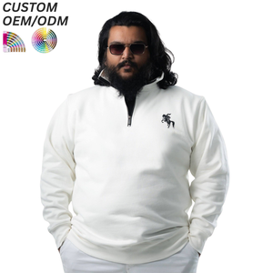 Sudadera de Cuello Redondo Tallas Grandes, Transpirable, de Algodón Ecológico, para Uso Diario Informal, con Logotipo Personalizado, Soporte OEM ODM para Marca - Product Image 3