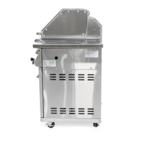 Barbecue à gaz encastrable professionnel 4 brûleurs 147 cm en acier inoxydable 304, 54 000 BTU, sur chariot, pour cuisine extérieure, usage intensif