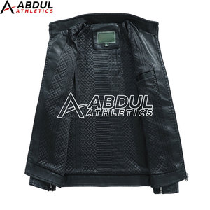 Chaqueta de Cuero para Hombre 2026, Estilo Motero Moderno, Corte Ajustado, Cuero Genuino, Ideal para Moda Urbana y Uso Casual - Product Image 3