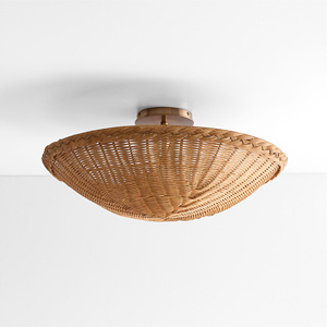Artisan Crafted Rattan Flushmount light Lampshade Decorative <b>Table</b> Lamp Shade For Interior Home Styling - Product Image 1