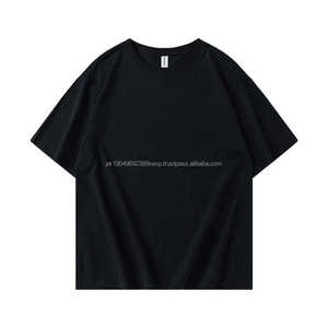 premium embroidered logo UK and US sizes heavy cotton solid color oversized loose <b>tshirt</b> - Product Image 4