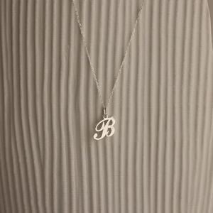 Colgante con Letra y 2 Moissanitas, Colgantes Minimalistas Unisex para Uso Diario, Diseño Inicial Personalizado, Inicial Personalizada - Product Image 5