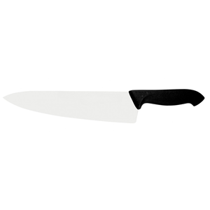 Couteaux de chef haut de gamme avec manche antidérapant texturé noir et lame large pour la cuisine professionnelle et la préparation des repas - Product Image 1