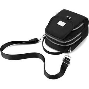 Sac à bandoulière simple en nylon pour femme, sac à main multi-poches pour le travail - Product Image 4