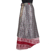 Jupe longue portefeuille pour femme, style bohème chic, multicolore, idéale pour l'été, confortable, tendance, style hippie, taille unique, pour femmes et jeunes filles.