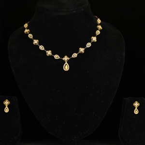 Collier tennis de mariée en argent sterling 925 plaqué or 14 carats avec pendentif poire et moissanite étincelante pour femme - Product Image 1