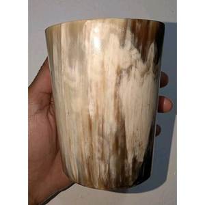 Tasse et soucoupe vintage style américain, forme cylindrique, motif marbré marron crème, 200 ml, durable, écologique, compatible lave-vaisselle - Product Image 3