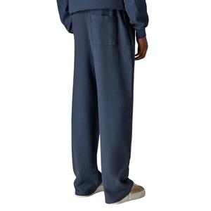 Conjunto de chándal de dos piezas para hombre al por mayor con cremallera de un cuarto, sudadera con logotipo personalizado y pantalones de pierna recta de ajuste relajado - Product Image 5