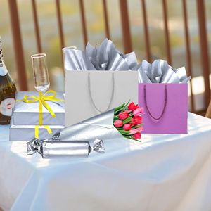 100 Fogli di Carta Velina Argento 12 X 20 Pollici, Carta da Regalo per Matrimoni, Compleanni, Progetti Fai-da-Te, Carta per Arti e Mestieri - Product Image 2