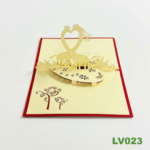 Carte d'invitation de mariage interactive 3D de luxe, faite à la main, style Kirigami, souvenir d'amour pour les couples, en provenance du Vietnam - Product Image 6
