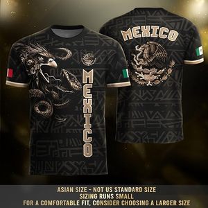 Camiseta de Fútbol de México para Hombre, Manga Corta, Cuello Redondo, Sublimada, 100% Poliéster, Transpirable, Corte Regular, Ropa para Adultos de Expanza - Product Image 2