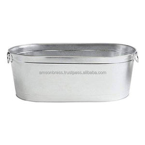 Galvanized Metal Iron <b>Ice</b> <b>Bucket</b> <b>Beverage</b> <b>Tub</b> Bar Product Metal Wine <b>Bucket</b> - Product Image 3