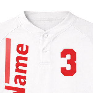 Youth Attain Two <b>Button</b> Custom Baseball Jersey Lightweight Polyester Team Uniform Sports <b>Shirt</b> OEM Wholesale Supply - Product Image 5