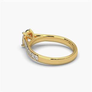 แหวนหมั้นเพชรโมอิสซาไนต์ทรงรี ดีไซน์โดดเด่นทันสมัย เหมาะสำหรับเป็นของขวัญวันครบรอบแต่งงานและงานปาร์ตี้ มีจำหน่ายในราคาส่งออก - Product Image 3